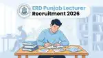 ERD Punjab Lecturer Recruitment